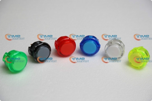 20 pcs original (OBSC-30) Sanwa Push Button transparent Pushbutton Coin Operated Arcade Game Machine cabinet parts accessories