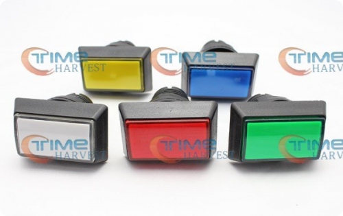 18pcs illuminated Rectangular Bevel edge Push Buttons with microswitches/push button/game accessories/Arcade Game Cabinet parts