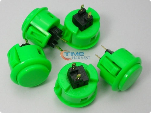 18pcs High imitation sanwa button for arcade joystick game joystick fighters rocker accessories export cassette green button