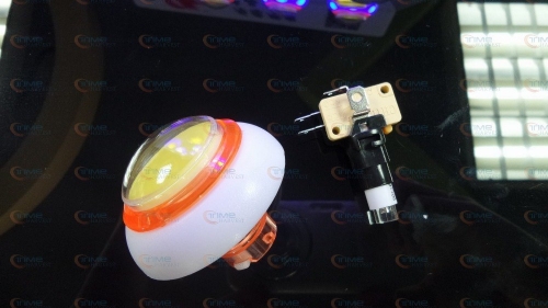 Colorful Lights Ring LED push button Illuminated edge led automatic color change button with microswitch for Arcade game cabinet