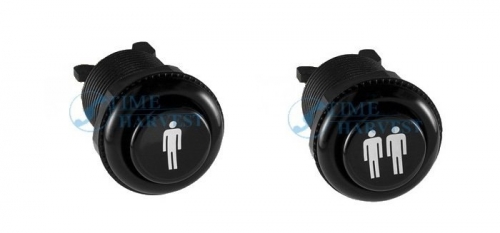 20pcs American Round button black 1 player &amp; 2 player black push button game accessories for amusement machine/arcade machine