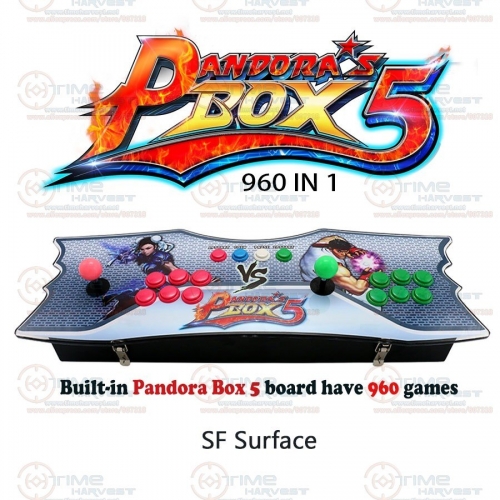 New Arrival Pandora Box 5 Box 2 player Family TV Fighting Game Joystick with 4 cores CPU 960 in 1 games 8 ways Joysticks Buttons