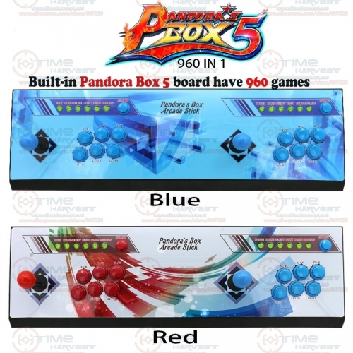 2 plysers Pandora box 5 Arcade joysticks buttons console 960 in 1 family TV game control with USB zero delay function 720P video