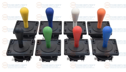 4pcs Amercian Joystick 8 way operation black Joystick with 4 microswitches Arcade game machine accessories for game cabinet