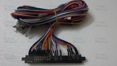 4pcs Jamma Harness with 5, 6 action button wires &amp; -5V wires Jamma 28 pin JAMMA wiring for arcade game cabinet machine parts