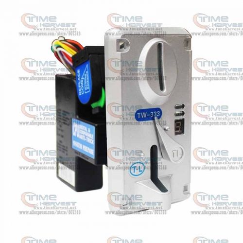 2pcs Good quality TH- 333 LED Coin mech Lateral type Coin acceptor advanced CPU comparable Coin selector for arcade game machine