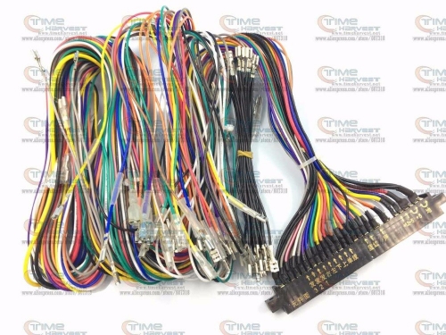 4 pcs Jamma Harness with full welding wires 28 pin JAMMA wiring with -5V &amp; full connection wires Arcade game machine accessories