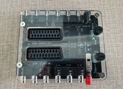 Newest RGBS Adjustment picture position Converter with shell SCART Adjustable screen converting PCB for adjust Image Position