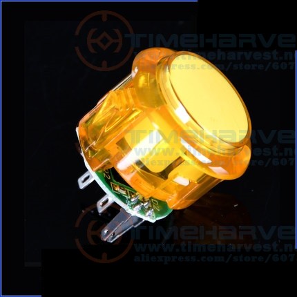 10pcs Good DC 5V LED 30mm locking transparent Illuminated Push Button Built-in Microswitch for Arcade Game Cabinet Machine parts