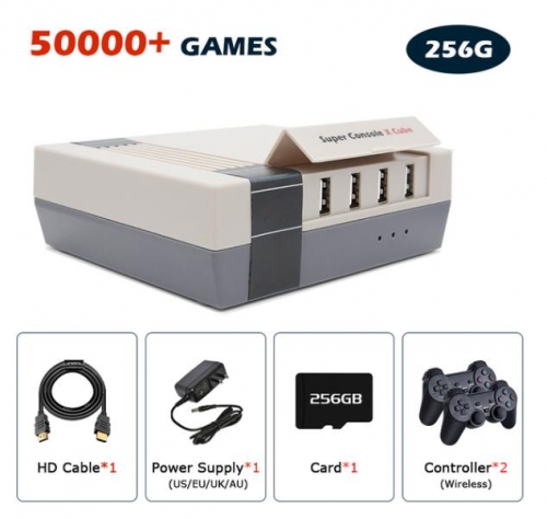 Wireless Retro Video Game Console Super Console X Pro Cube With 50000+Classic Games For PS1/PSP/N64/DC/NDS 4KHD Mini TV/Game Box