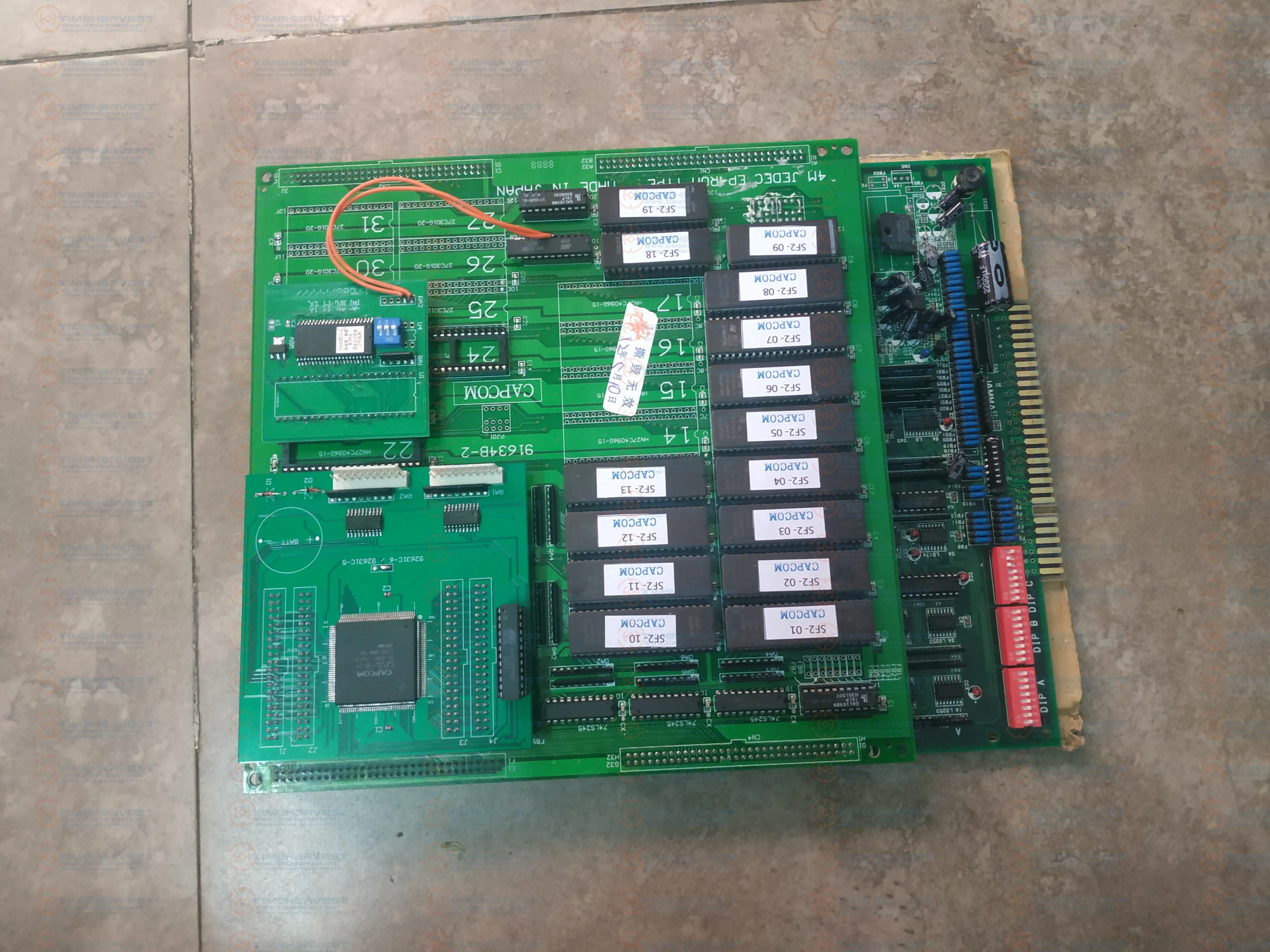 Second-hand CPS1 PCB Conversion Arcade Game 8 in 1 CPS1 Motherboard with 8 Games Street Figher / Final Fight Forgotten Worlds