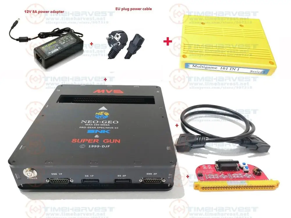 NEW VERSION 2 IN 1 CBOX MVS SNK NEOGEO CMVS + JAMMA SUPER GUN 2 function with 161 in 1 Game Cartridge play with SNK or SS joypad