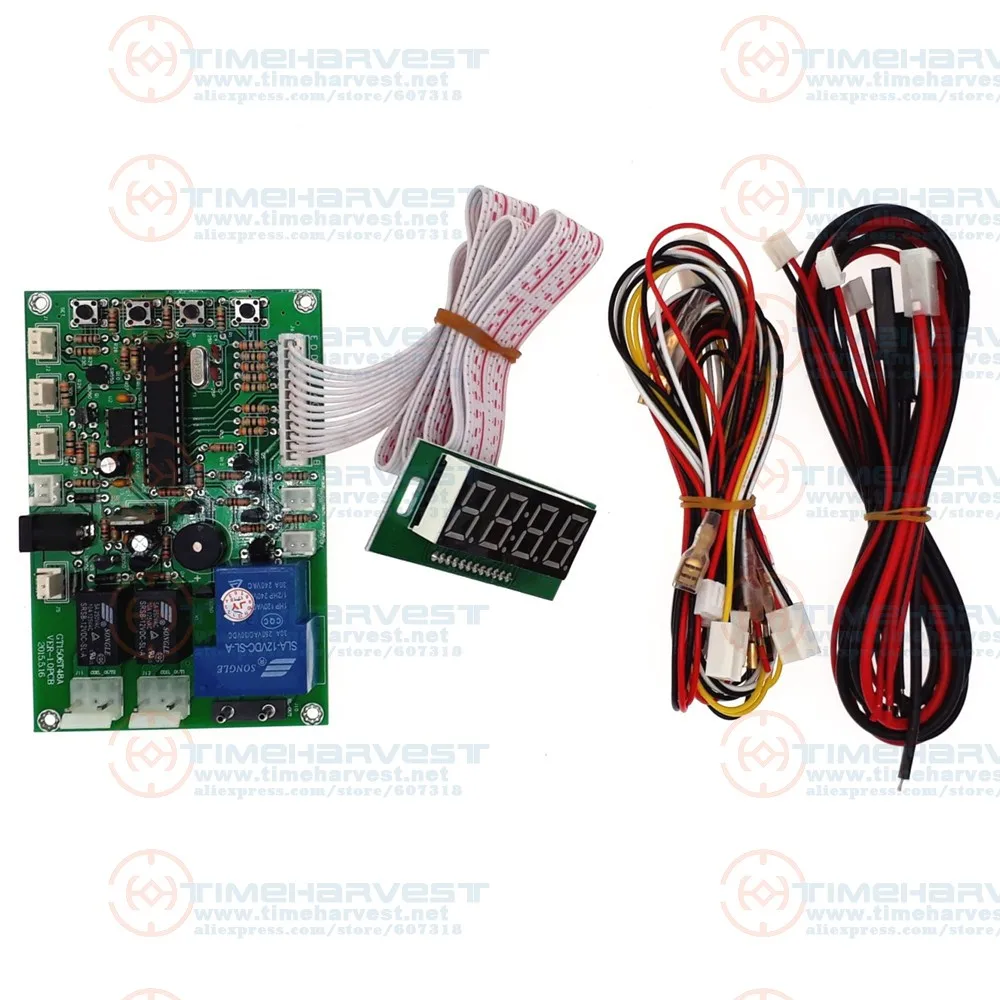 JY-141 Coin operated Timer control board With coin return function Power timer controller PCB with wires for car washing machine