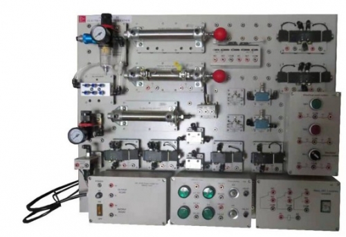 Electro Pneumatic Trainer Panel Type Didactic Education Equipment For School Lab Mechatronics Training Equipment