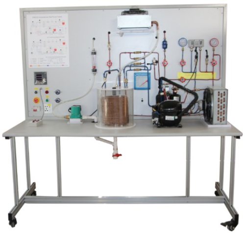 Heat transfer in refrigeration system Didactic Education Equipment For School Lab Condenser Trainer Equipment