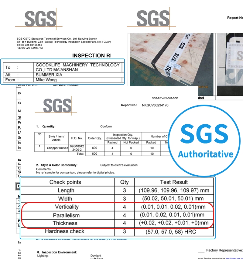 SGS AUTHORITATIVE TESTING of Goodklife Chopper Knife