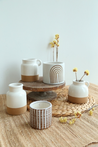 Cream Planters Collection