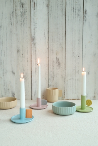 Romantic Summer Ceramics Candleholder