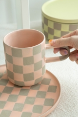 Soft Tone Checkerboard Tableware Collection