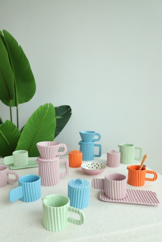 Colorful Irregular Stripes Tableware Collection