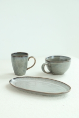 Grey Reactive Glaze Mug