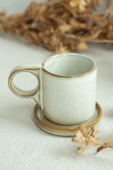 Soft Beige Teapot and Mug