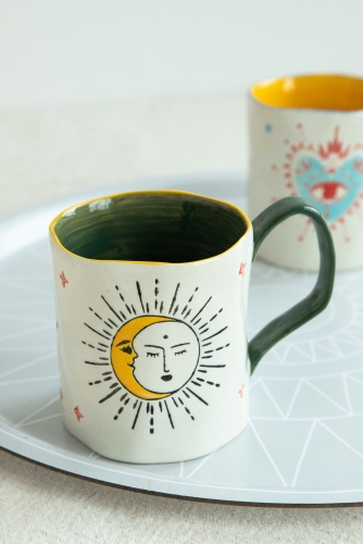 The Hand Painted Sun Stoneware Mug Collection By Joyye