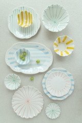 Chic Organic Stripes Ceramics Tableware