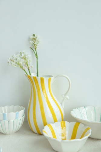 Chic Organic Stripes Ceramics Tableware