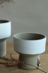 Stacked Stoneware Clay Vase Collection