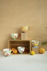 Exquisite Flower Hand-Painted Mugs