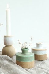 Retro Jade Candleholders and Planters