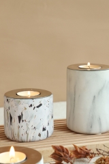 Ivory Taper Ceramic Candleholders