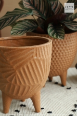 Rough Style Debossed Vase and Planter Collection
