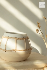 Weaving Pure White Vase Collection