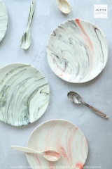 Colorful Marble Effects Ceramic Tableware Collection