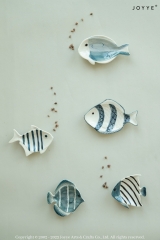 Cute Hand-Painted Fish Shaped Plates