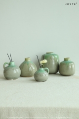 Vintage Asian-Style Crackle Glaze Vase Collection