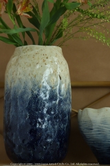 Organic Gradient Crackle Glaze Vase and Planter Collection