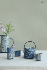 Handpainted and Stamped Elegant Blue Tableware Collection