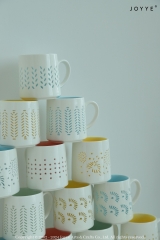 Chic Debossed Patterned Mug Collection