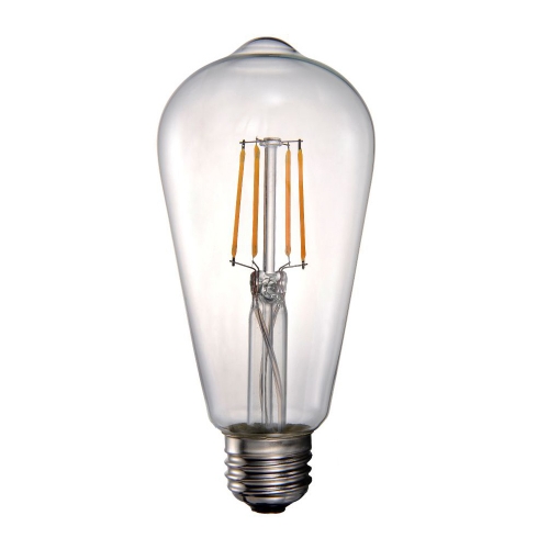 6.2W ST19 Edison LED Bulb 60 Watt Equivalent Clear Glass Dimmable LED Filament Bulbs Pack of 1 XB-ST19-6.2W-CL