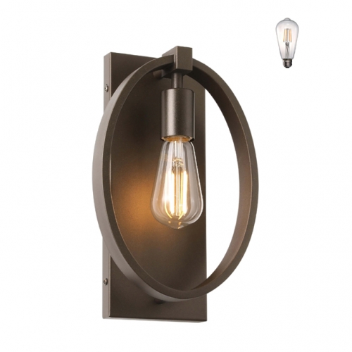 Wall Light, Vintage ADA Wall Sconce with LED Bulb Dark Bronze Finish for Bedroom, Entryway, Hallway XB-W1273-DB-LED