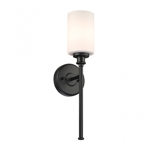 Black Sconce, Modern Industrial 1 Light Bathroom Sconces Wall Lighting Indoor Wall Sconce Light for Hallway Kitchen & Living Room XB-W1305-1-MB