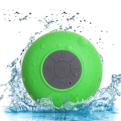 Water Resistant Bluetooth Wireless Shower Speaker, Hands-Free Portable Speakerphone w/ 4Hrs of Playtime, Built-in Mic, Control Buttons & Detachable Suction Cup for Indoor & Outdoor