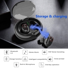 Wireless Earbuds,Mini Bluetooth Earbuds with Charging Case 18H Playtime Stereo Bass TWS Bluetooth Headset,Wireless Bluetooth Headphones Built-in Microphone