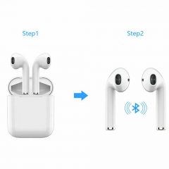 Mini Sport TWS i12s Wireless Earphones i12S TWS Earbuds with Charging Box In Ear Used Mobile Phone