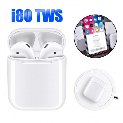 Wireless Charging TWS i80 Wireless Earphones i80S TWS Earbuds with Charging Box In Ear Used Mobile Phone