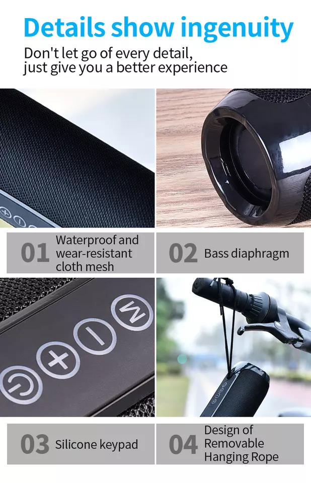 speaker USB Player Waterproof BT Portable Speaker Super Quality Outdoor Wireless Speaker