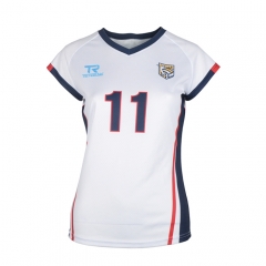 Sublimation printed latest sleeveless women volleyball jersey design